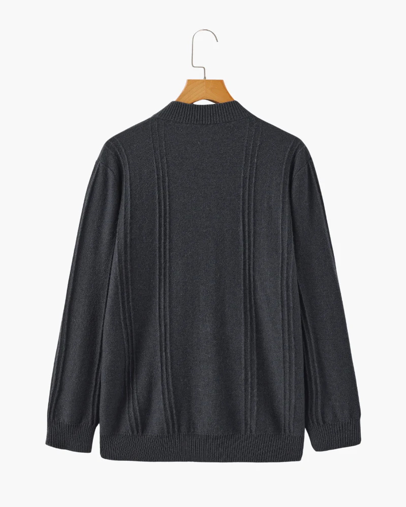 100% Cashmere Ribbed Half Zip - Image 10