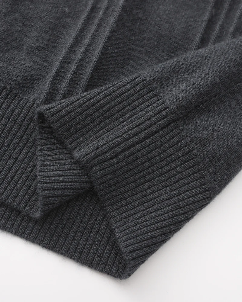 100% Cashmere Ribbed Half Zip - Image 12