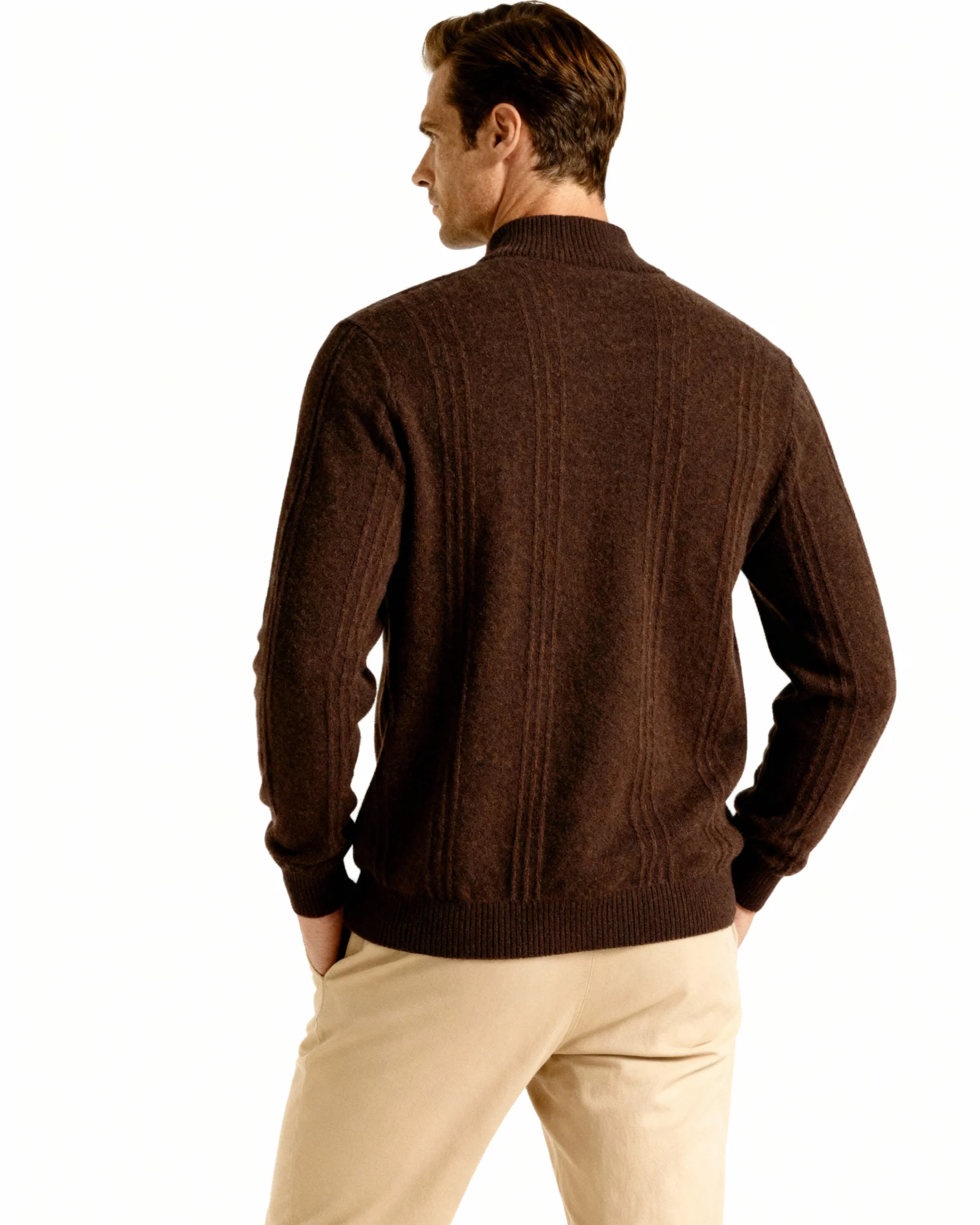 100% Cashmere Ribbed Half Zip - Image 19