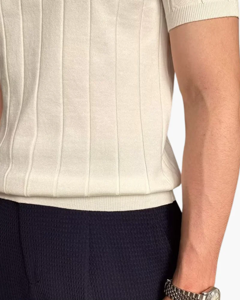 Cannes Ribbed Cotton Polo - Image 3