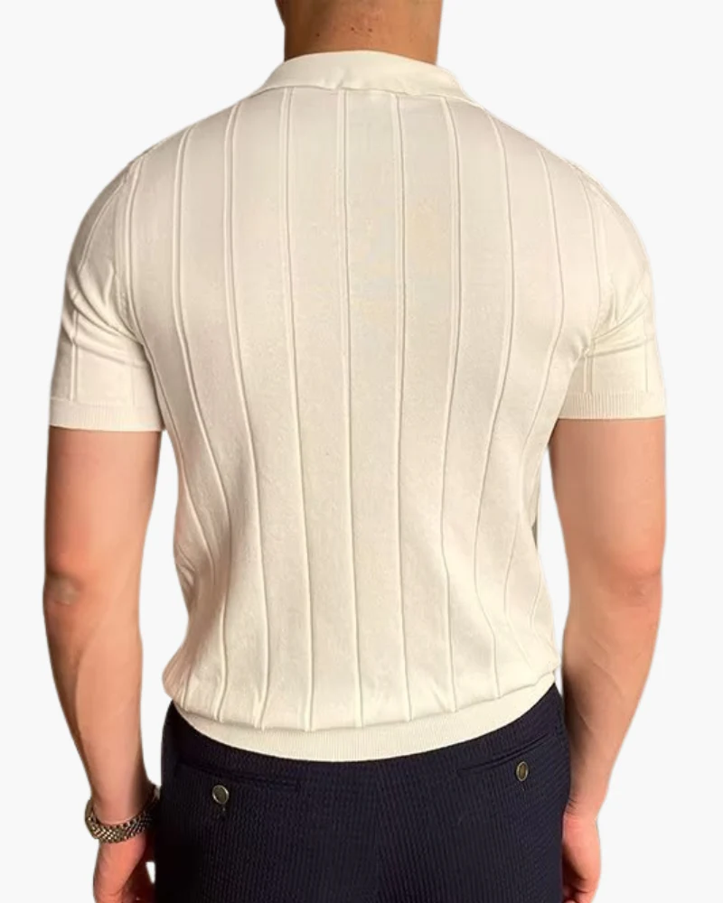 Cannes Ribbed Cotton Polo - Image 4