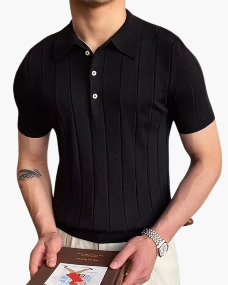 Cannes Ribbed Cotton Polo - Image 5