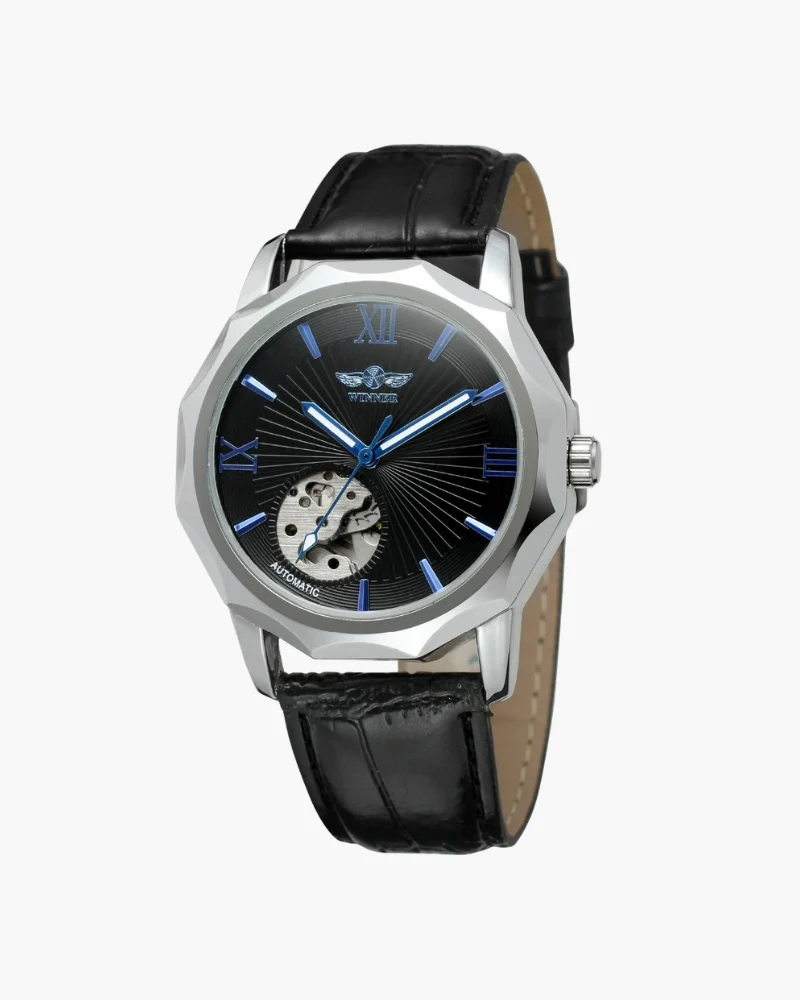 Classic Skeleton Dial Steel Watch - Image 2