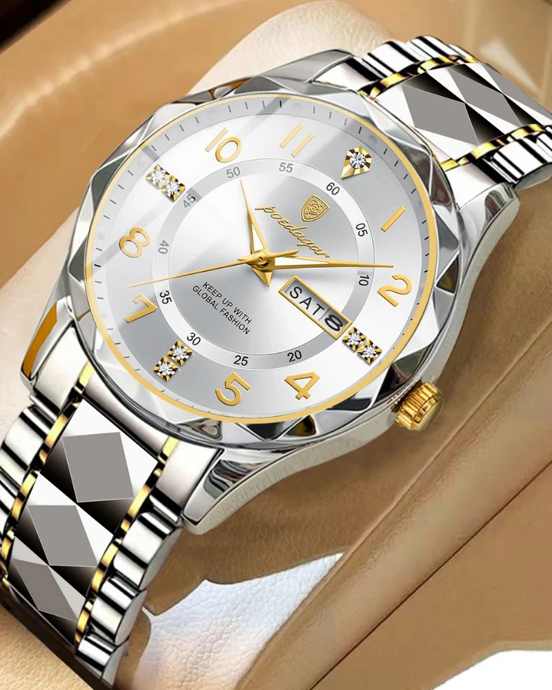 Classic Two-Tone Steel Watch - Image 4