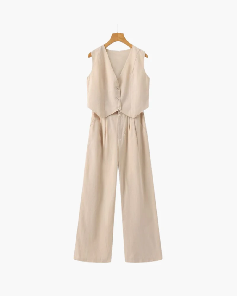 Classy Lady - Linen Two-piece Set - Image 10