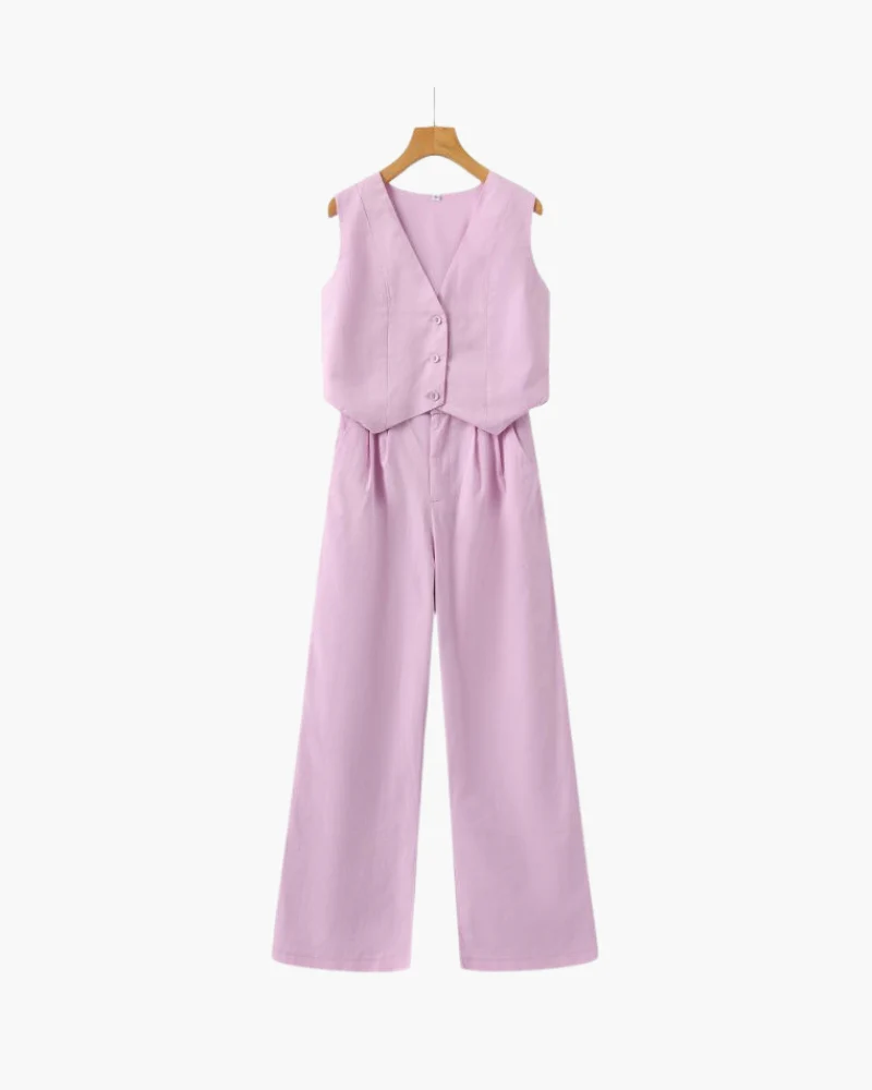 Classy Lady - Linen Two-piece Set - Image 12