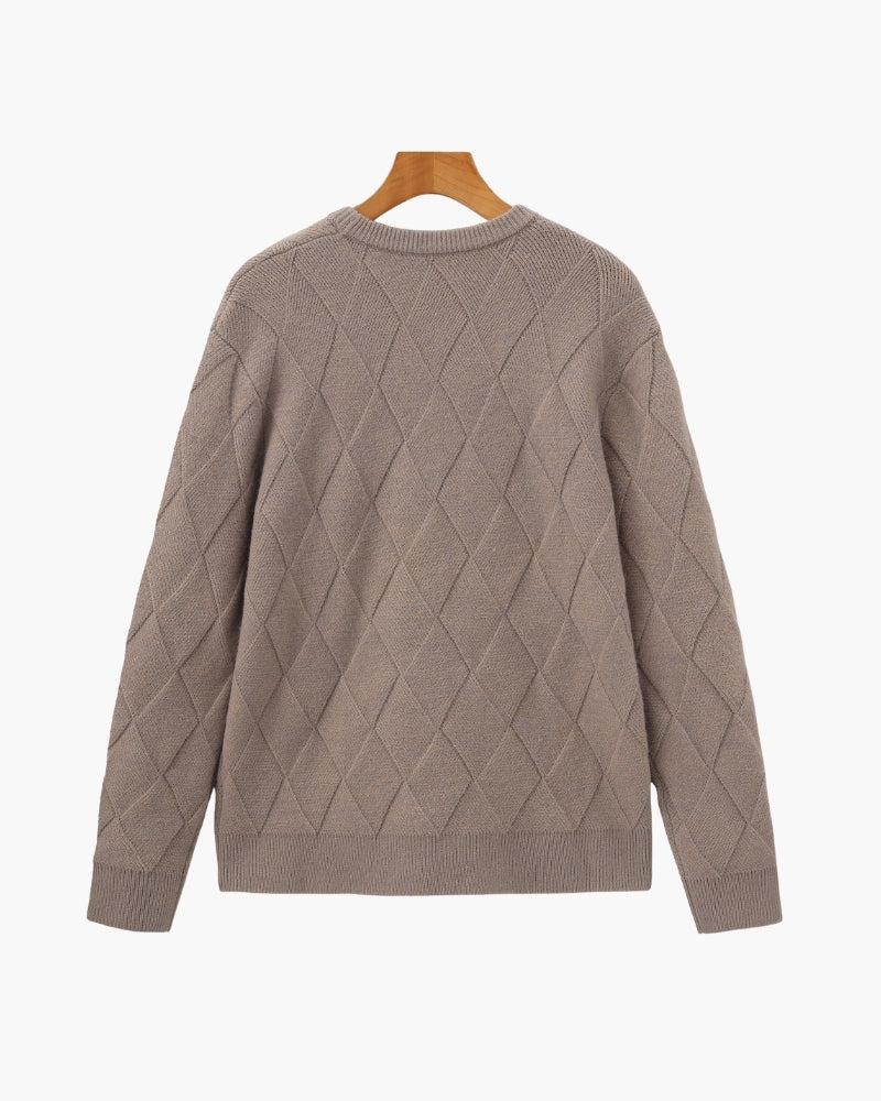Diamond Knit Crewneck Sweater - Image 10
