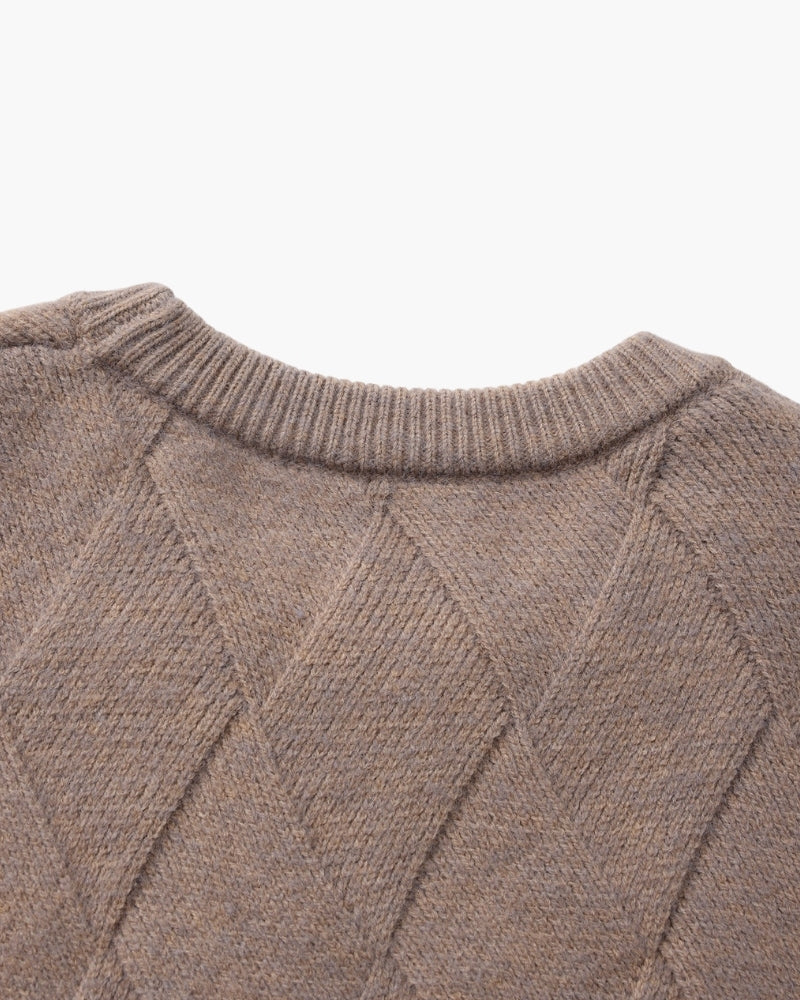 Diamond Knit Crewneck Sweater - Image 12