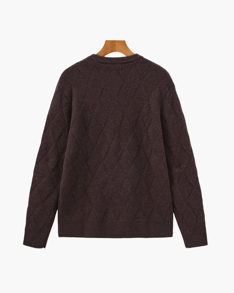 Diamond Knit Crewneck Sweater - Image 17