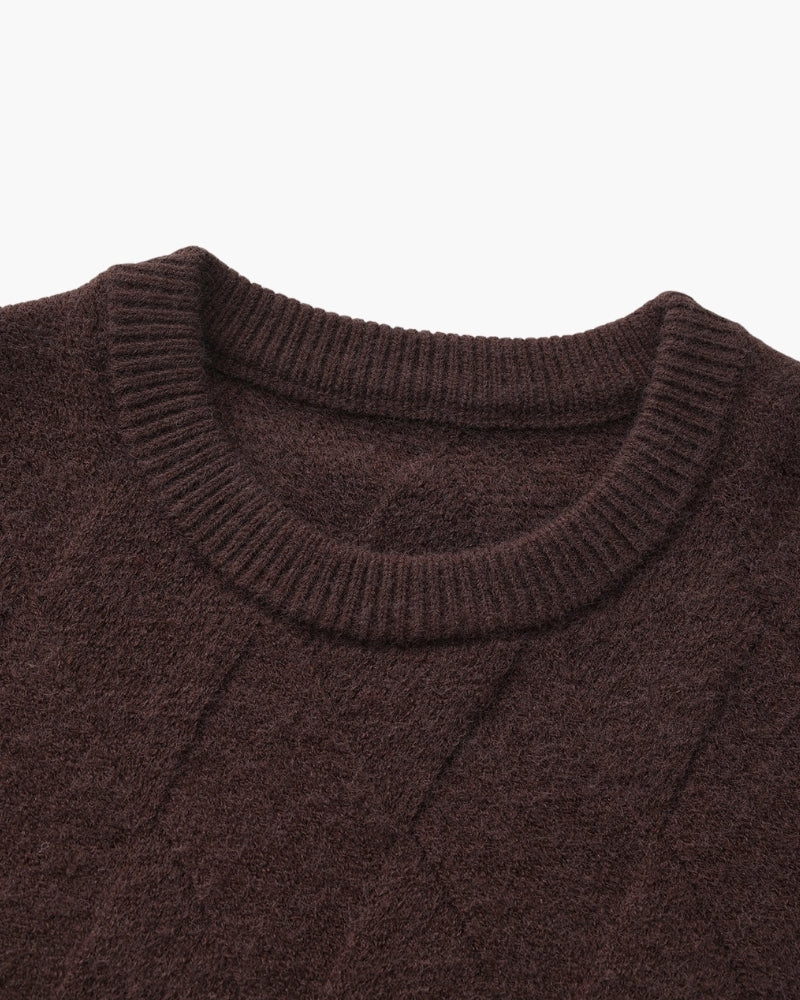 Diamond Knit Crewneck Sweater - Image 18
