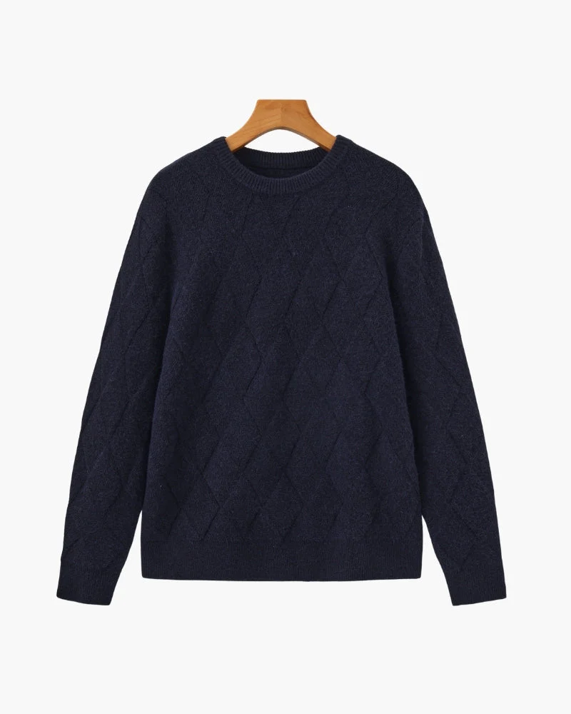 Diamond Knit Crewneck Sweater - Image 21