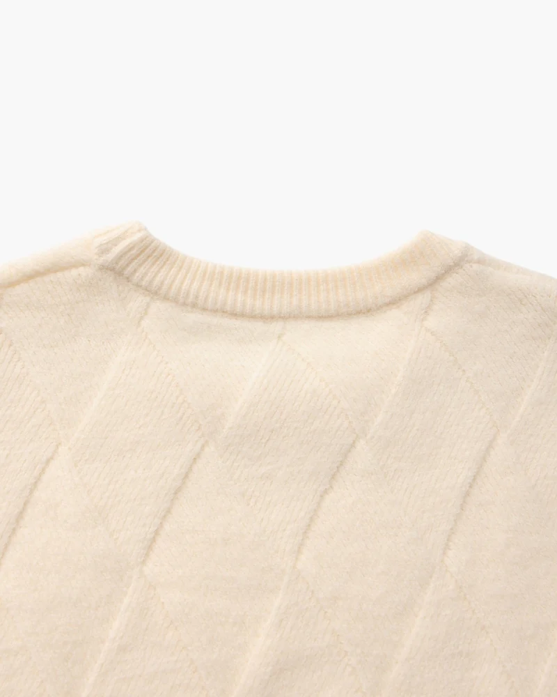 Diamond Knit Crewneck Sweater - Image 4