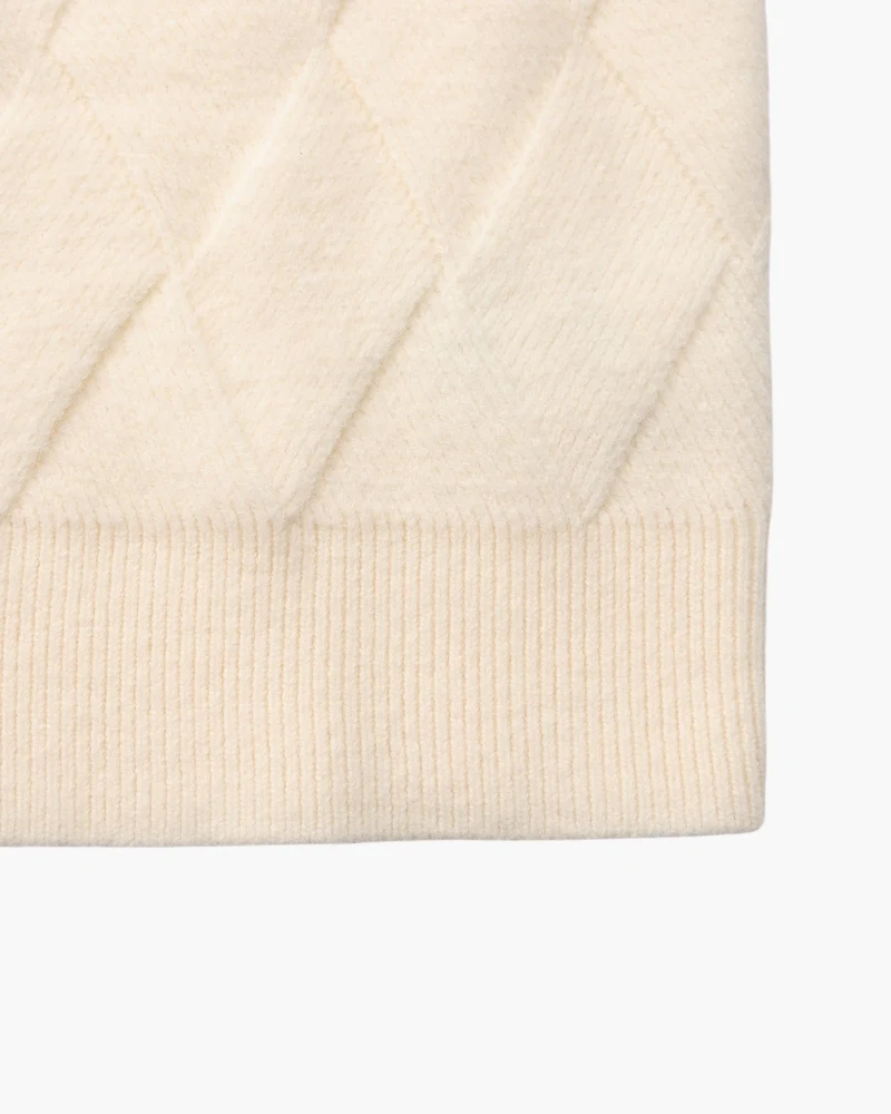 Diamond Knit Crewneck Sweater - Image 5