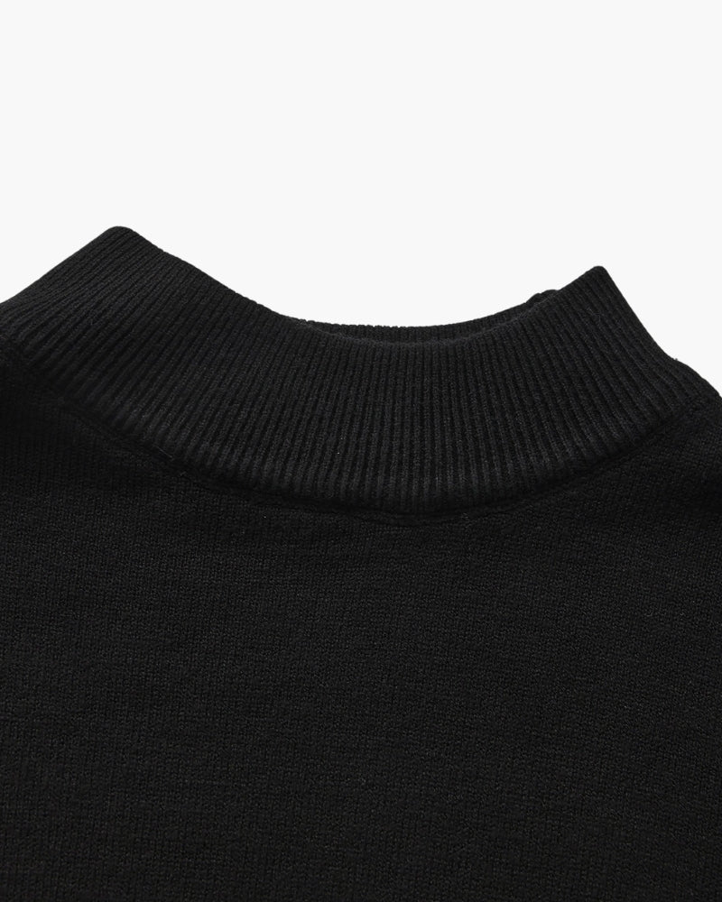 Essential Ribbed Mock Neck Sweater - Image 3
