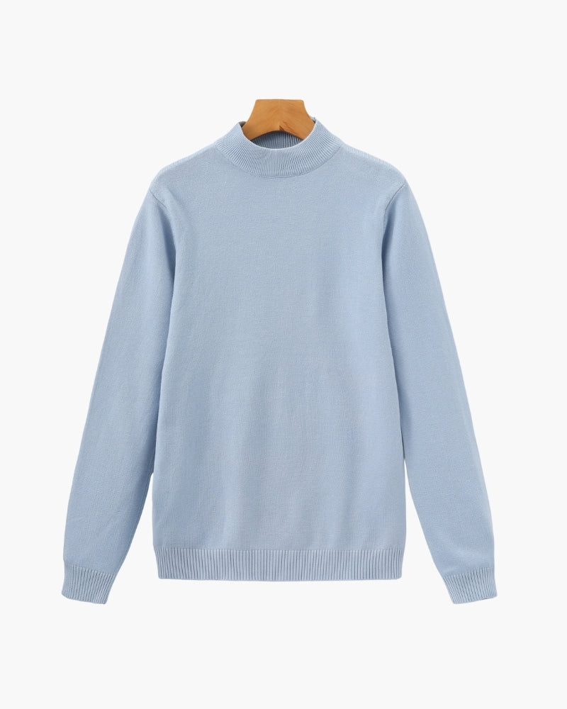 Essential Ribbed Mock Neck Sweater - Image 7