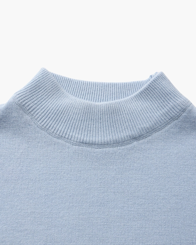 Essential Ribbed Mock Neck Sweater - Image 9