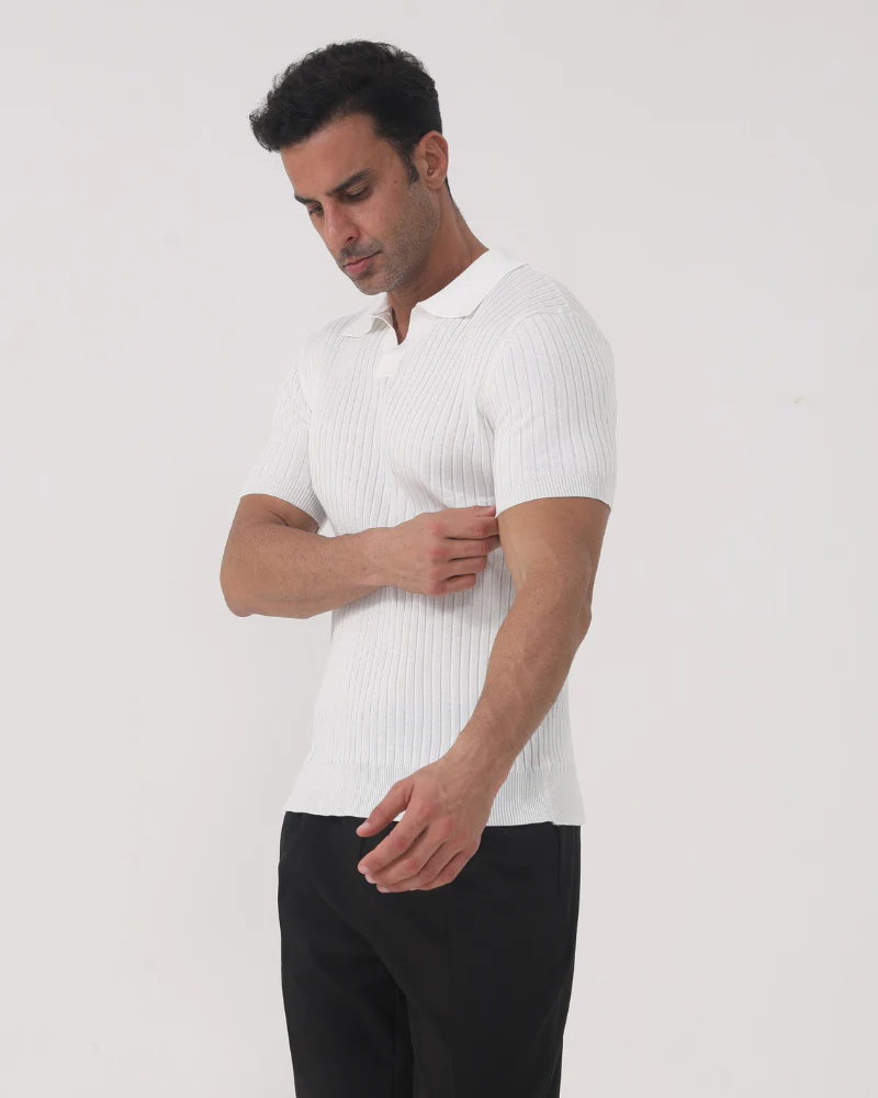 Florence - Ribbed Cotton Polo - Image 2