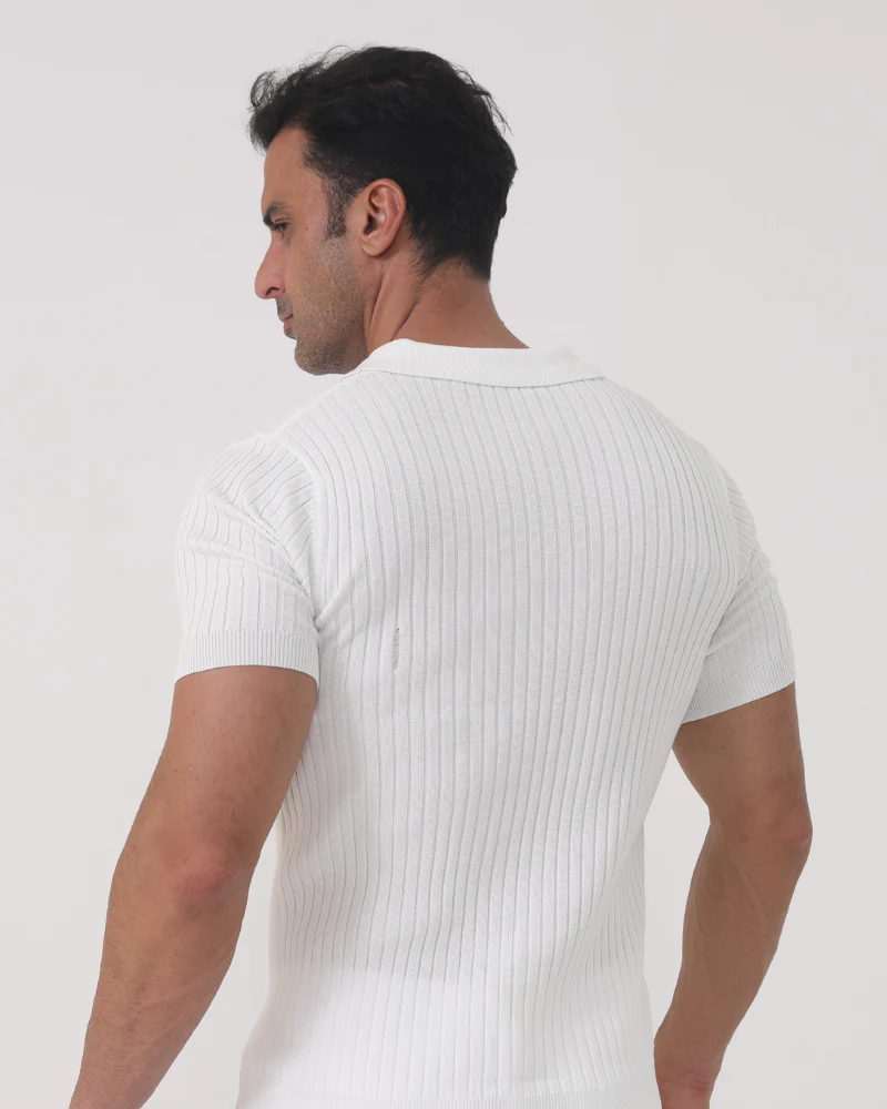 Florence - Ribbed Cotton Polo - Image 3