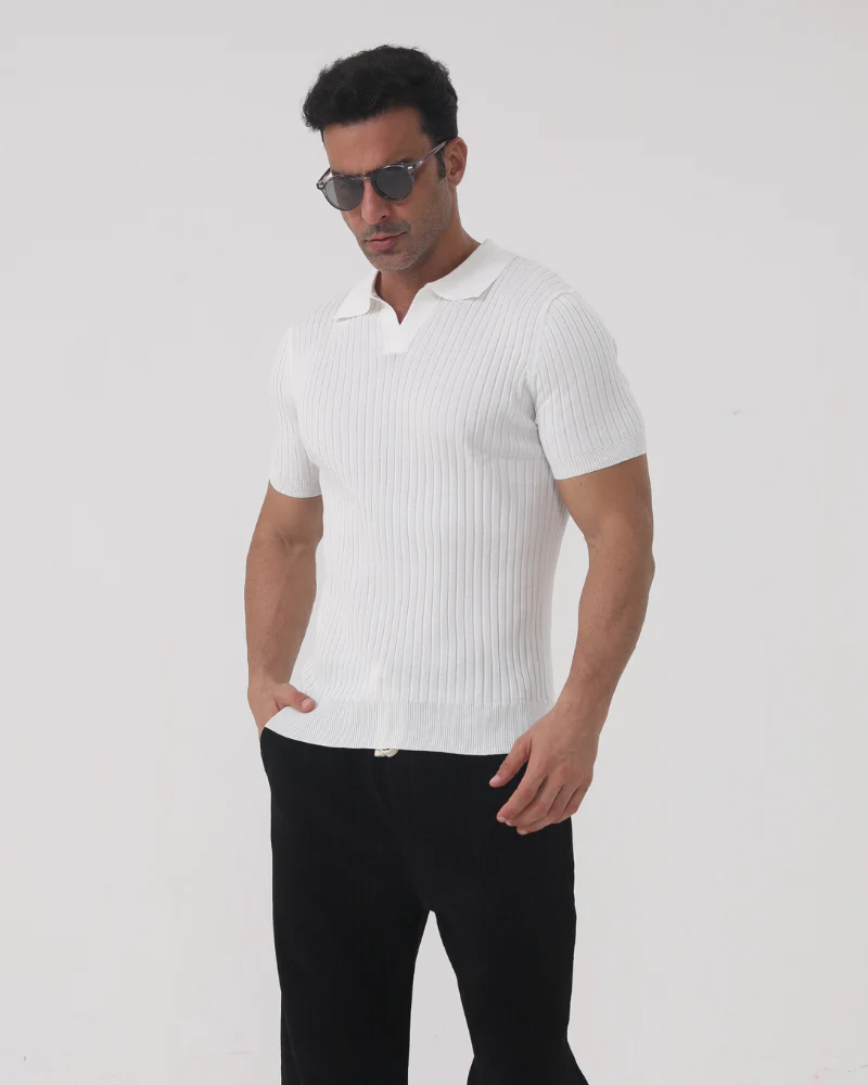 Florence - Ribbed Cotton Polo - Image 4