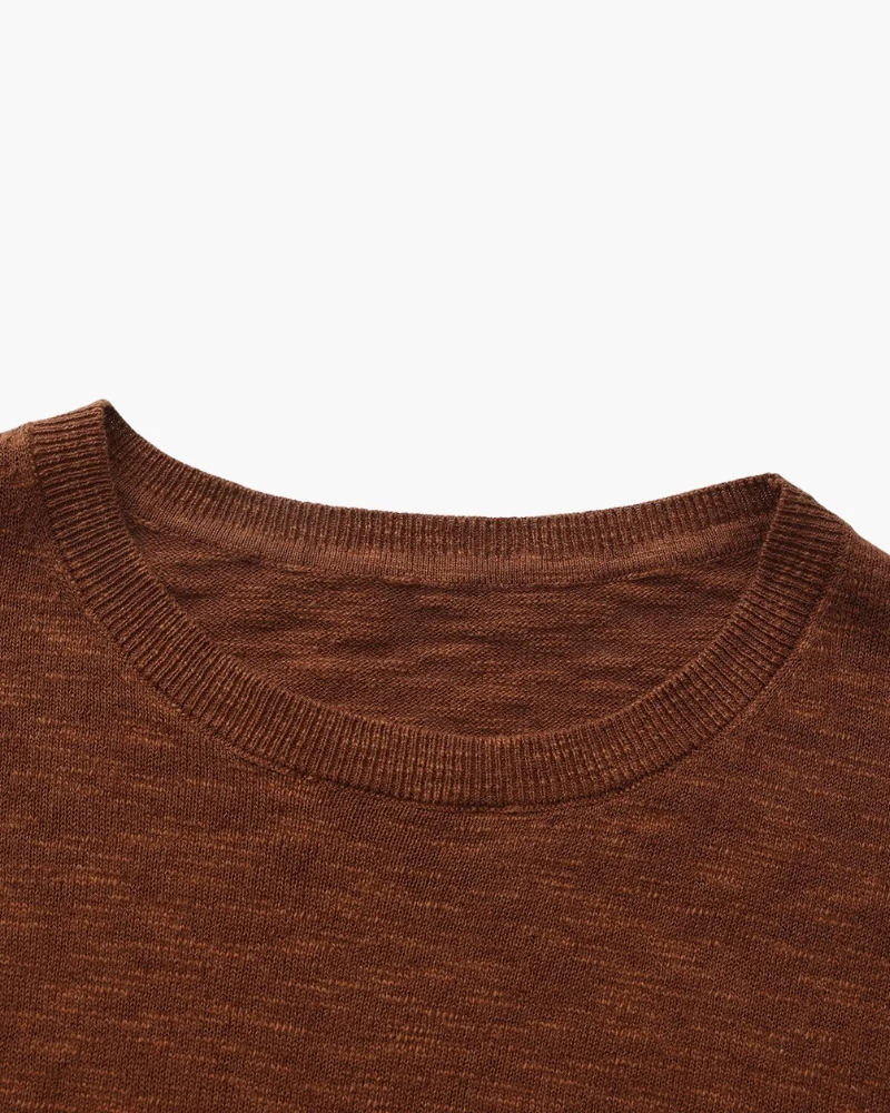 Linen Cotton Essential Crewneck - Image 12