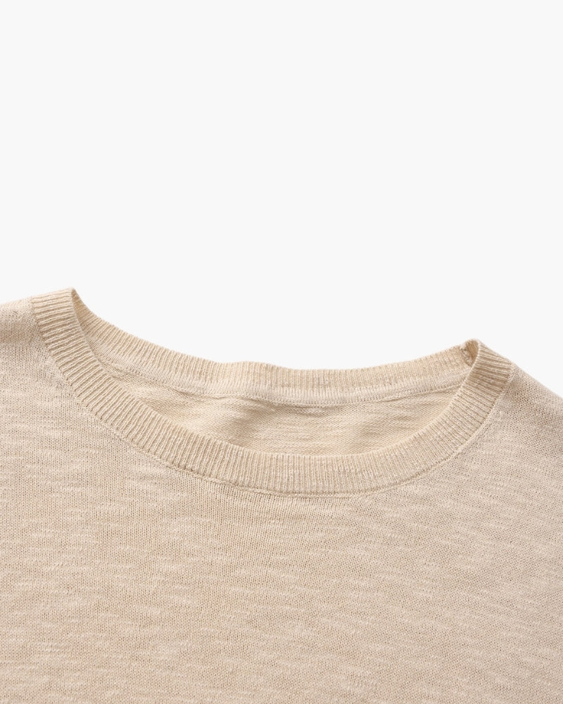 Linen Cotton Essential Crewneck - Image 5