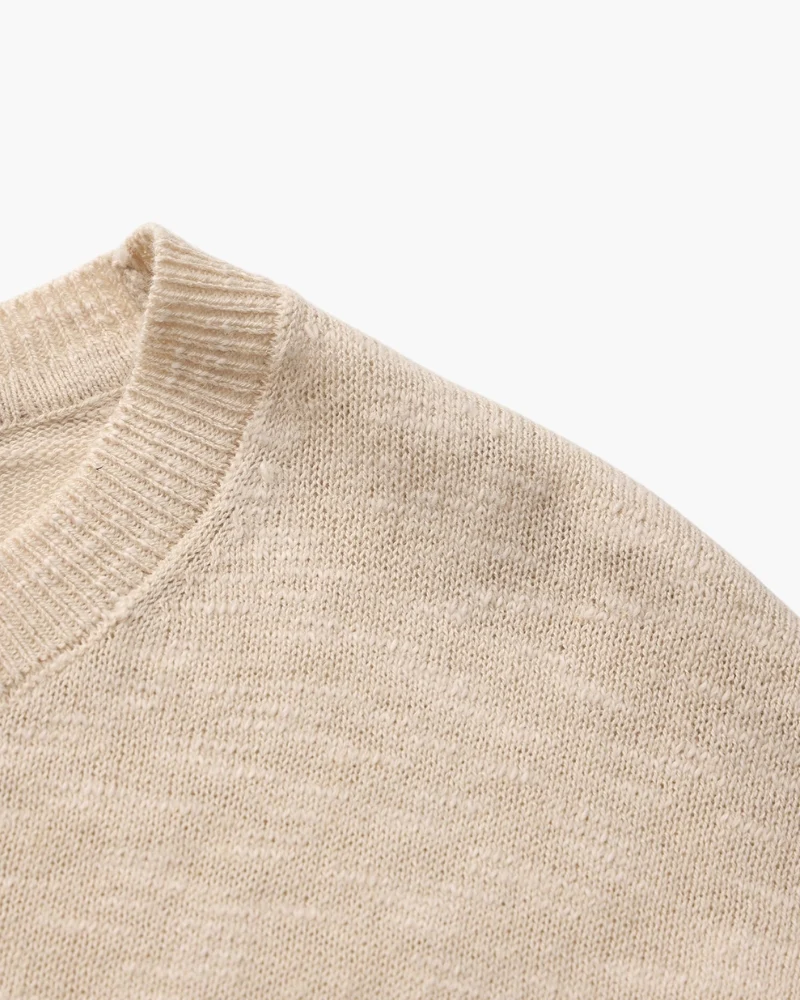 Linen Cotton Essential Crewneck - Image 6