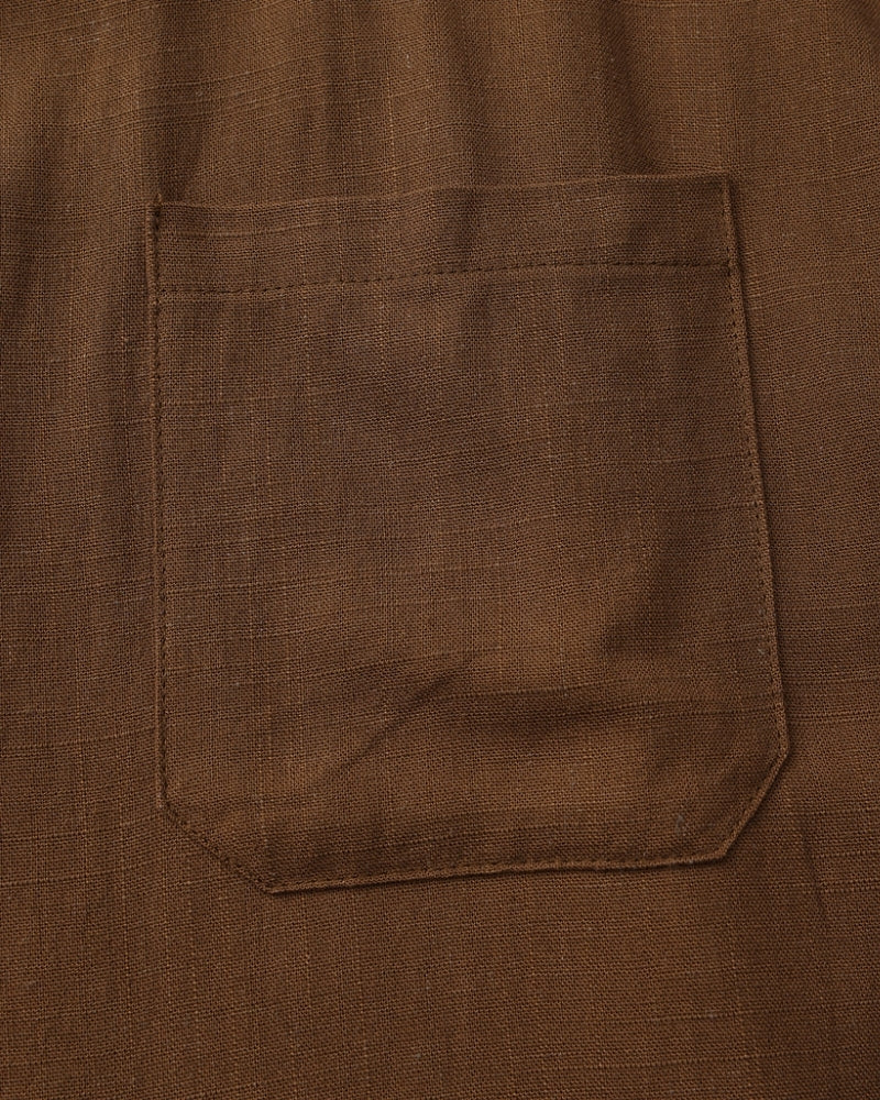 Men’s Mandarin Collar Shirt – Relaxed Fit Textured Cotton Shirt - Image 6