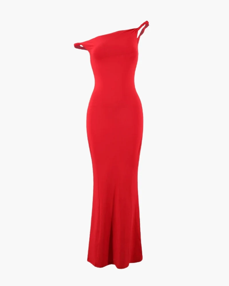 One-Shoulder Bodycon Long Dress - Image 6