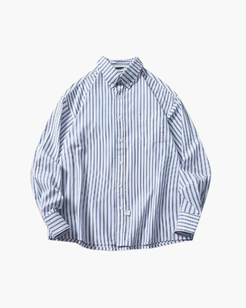 Oversized Striped Shirt - Image 3