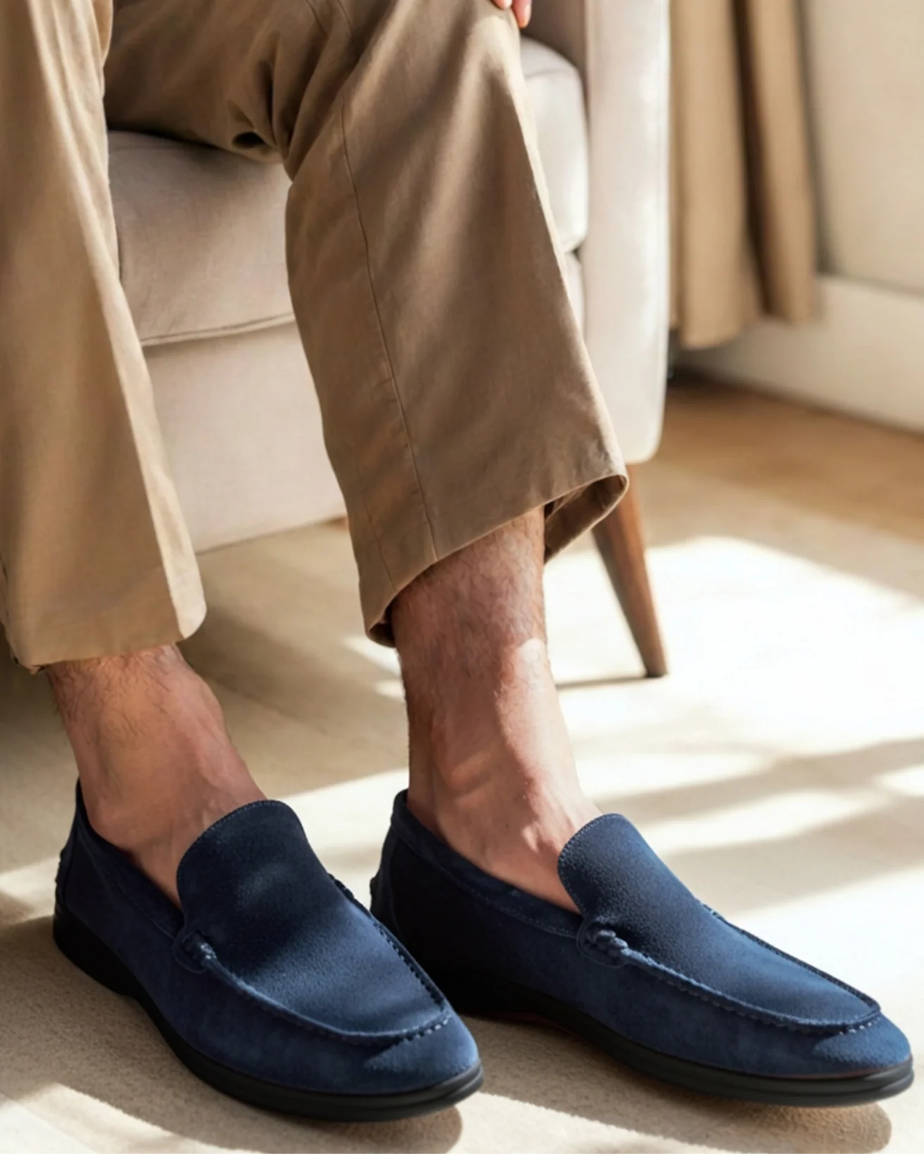 Premium Suede Loafers - Black Soles - Image 12