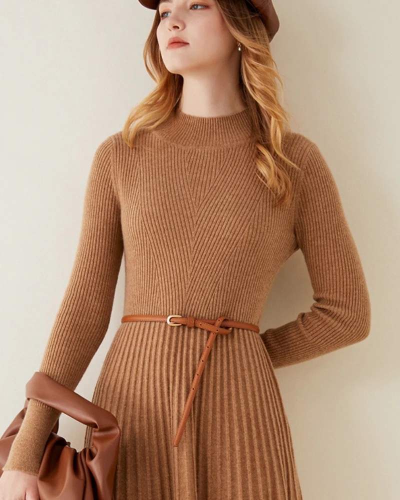 Pure Cashmere Flare Dress - Image 7