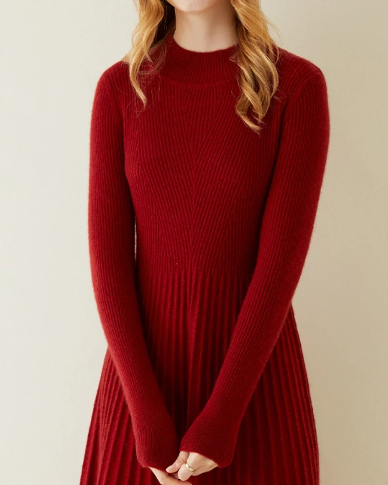 Pure Cashmere Flare Dress - Image 8