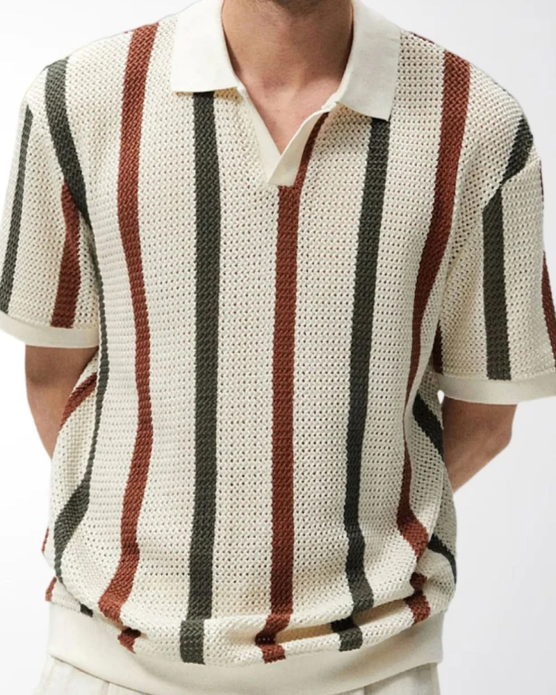 Resort Knit Stripe Polo - Image 2