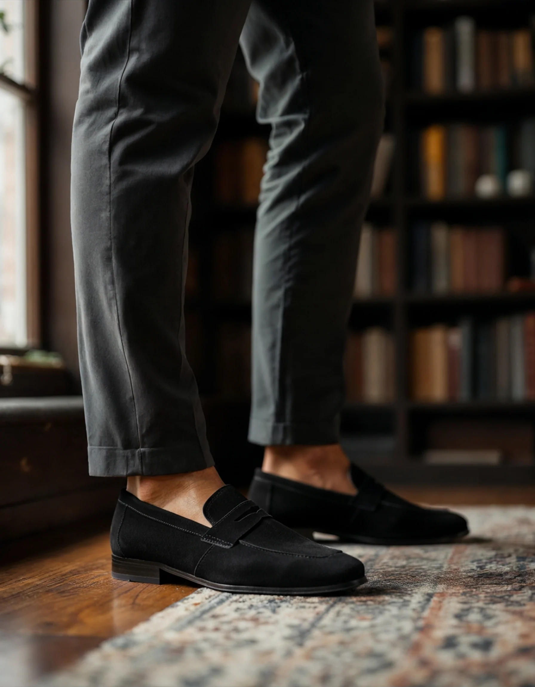 Old Money Suede Penny Loafers - Image 3