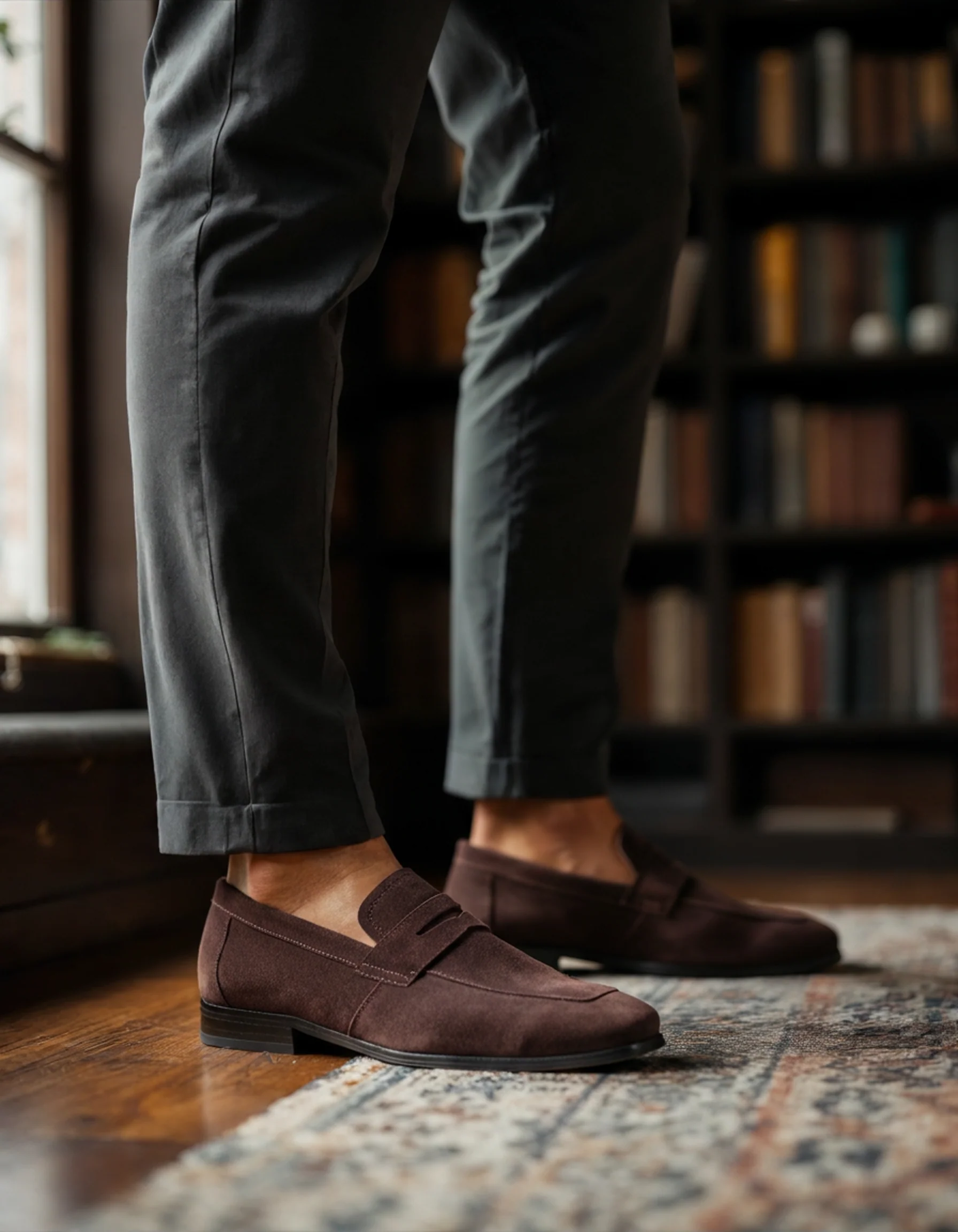 Old Money Suede Penny Loafers - Image 5