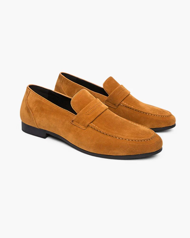 Old Money Suede Penny Loafers - Image 6
