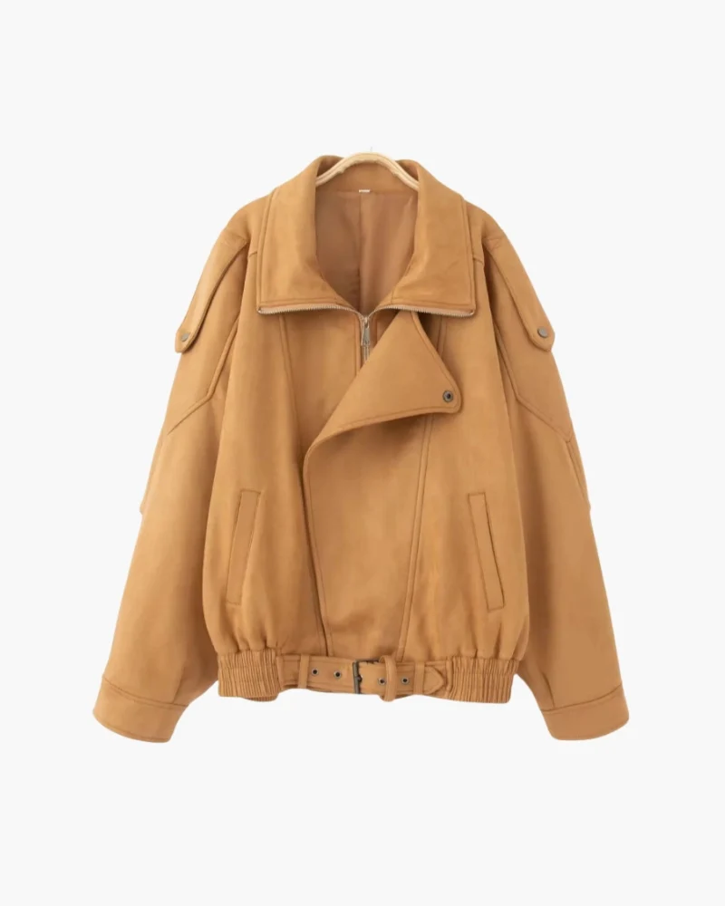 Vintage Suede Drape Jacket - Image 2