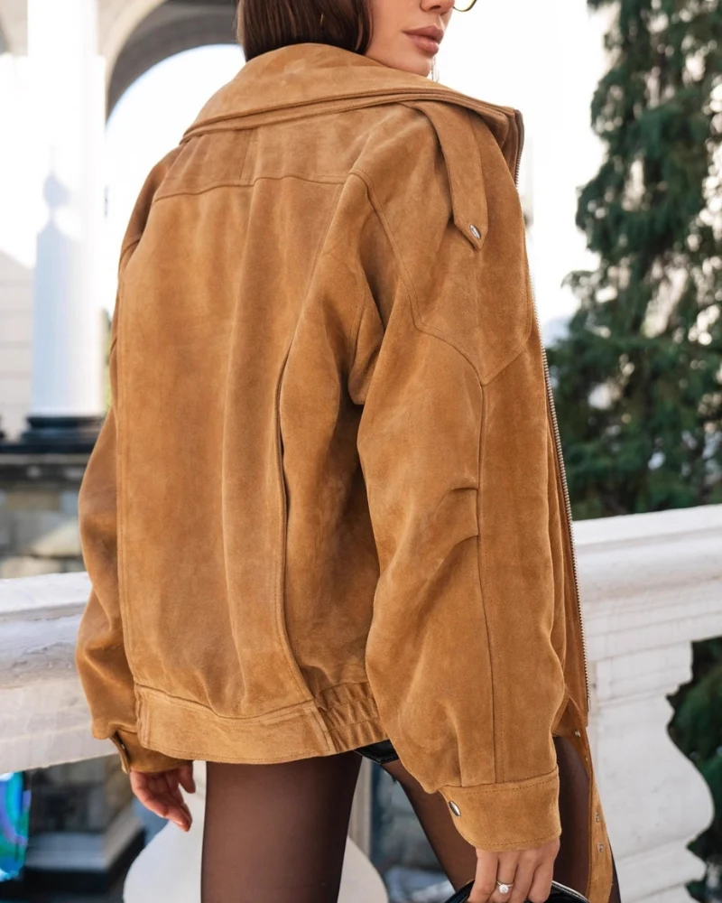 Vintage Suede Drape Jacket - Image 5