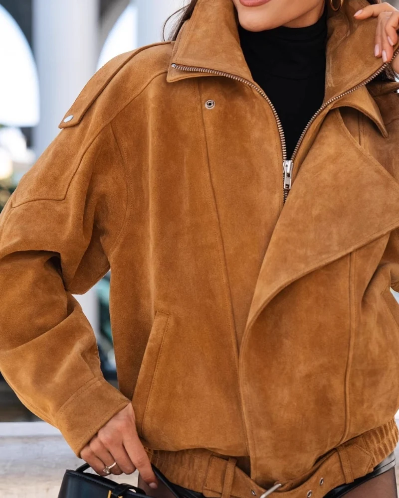 Vintage Suede Drape Jacket - Image 6