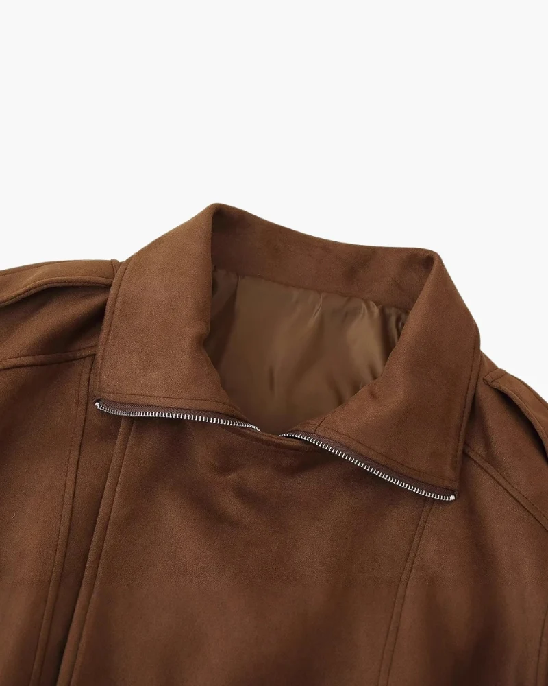 Vintage Suede Drape Jacket - Image 9