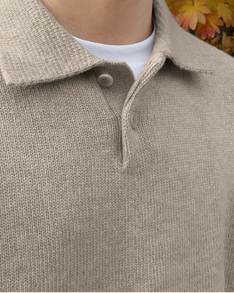 Woolen Button Half Zip - Image 4