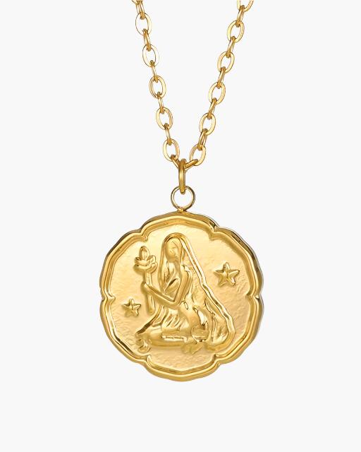 Zodiac Sign Necklace - Gold - Image 10