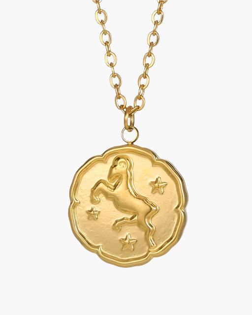 Zodiac Sign Necklace - Gold - Image 11