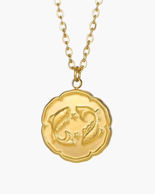 Zodiac Sign Necklace - Gold - Image 3