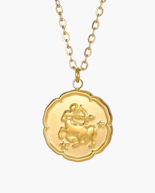 Zodiac Sign Necklace - Gold - Image 5