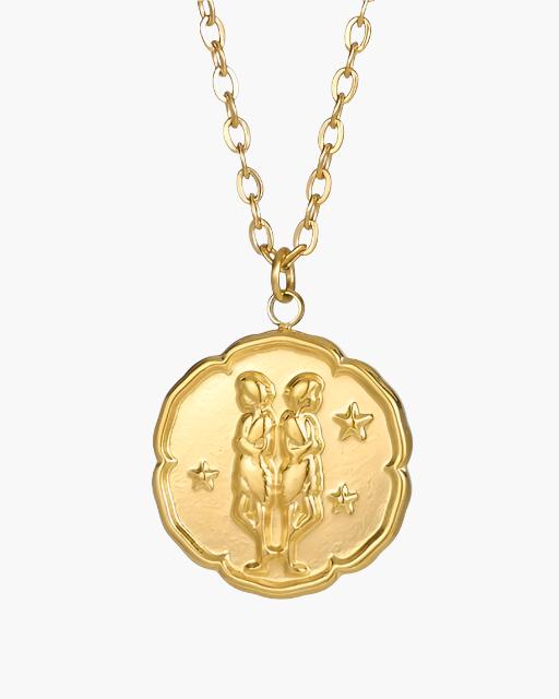 Zodiac Sign Necklace - Gold - Image 6
