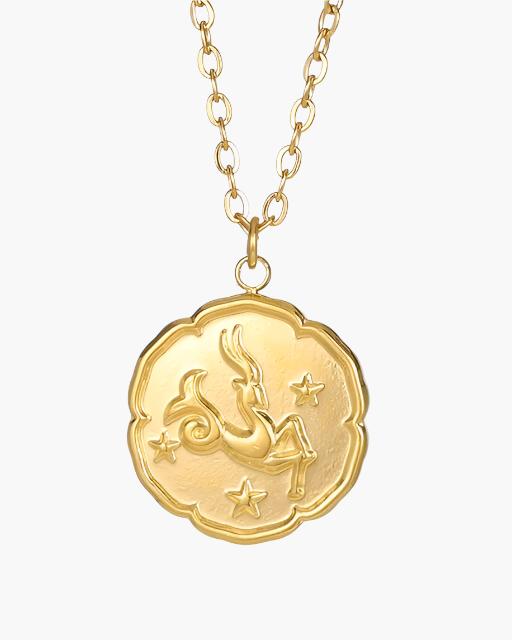 Zodiac Sign Necklace - Gold - Image 8